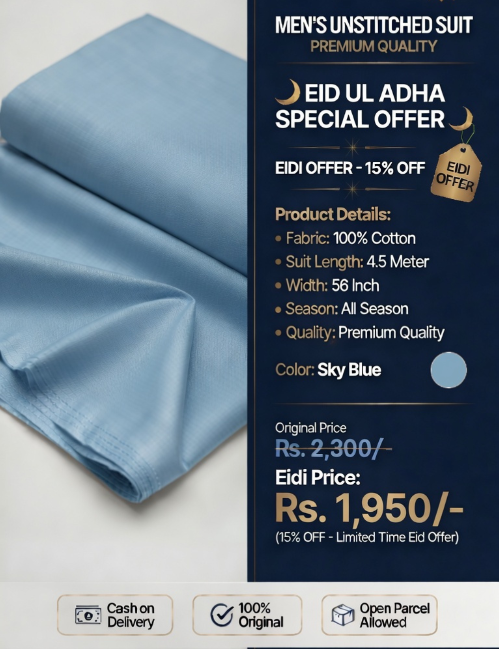 Premium Sky Blue Suit