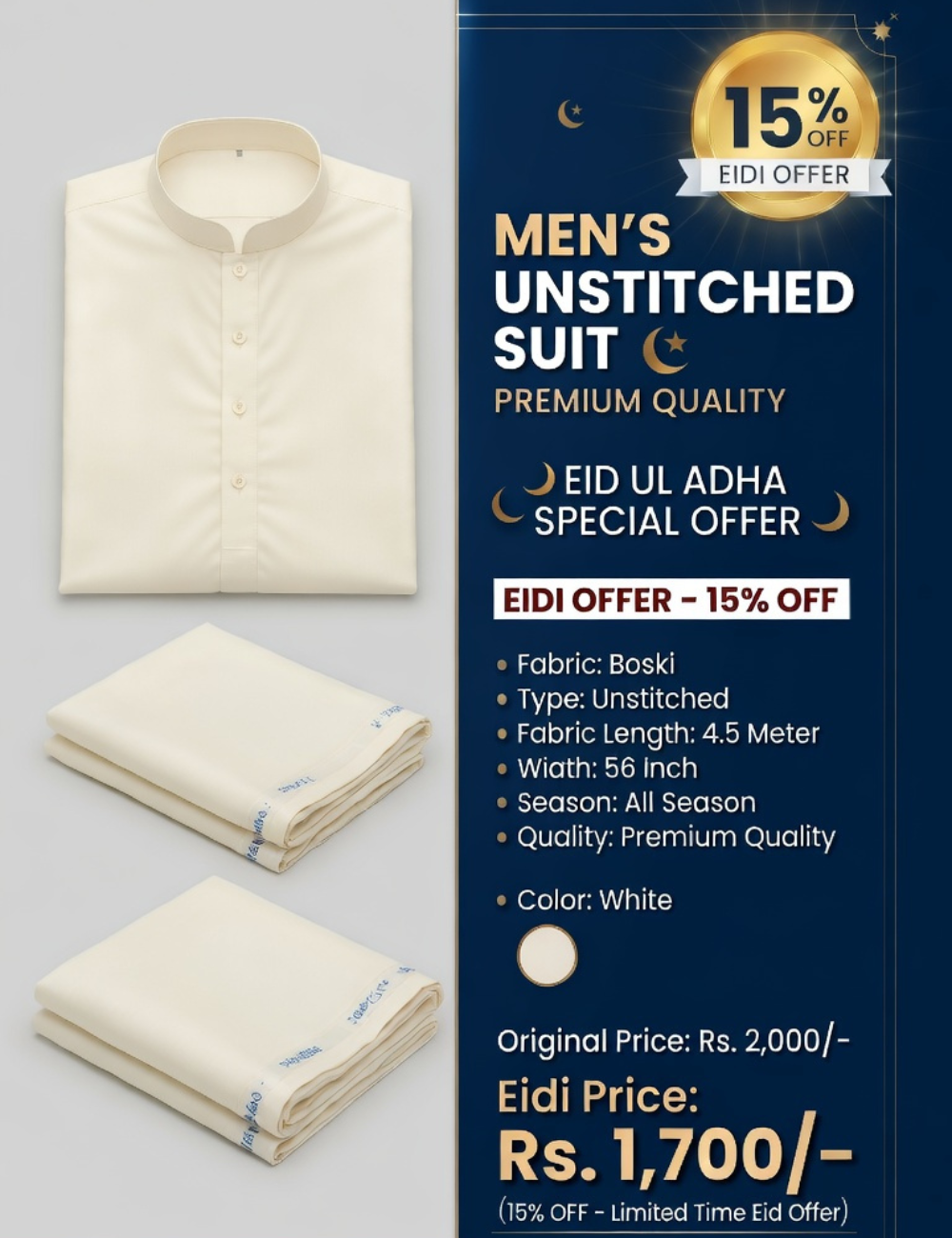 Premium White Suit