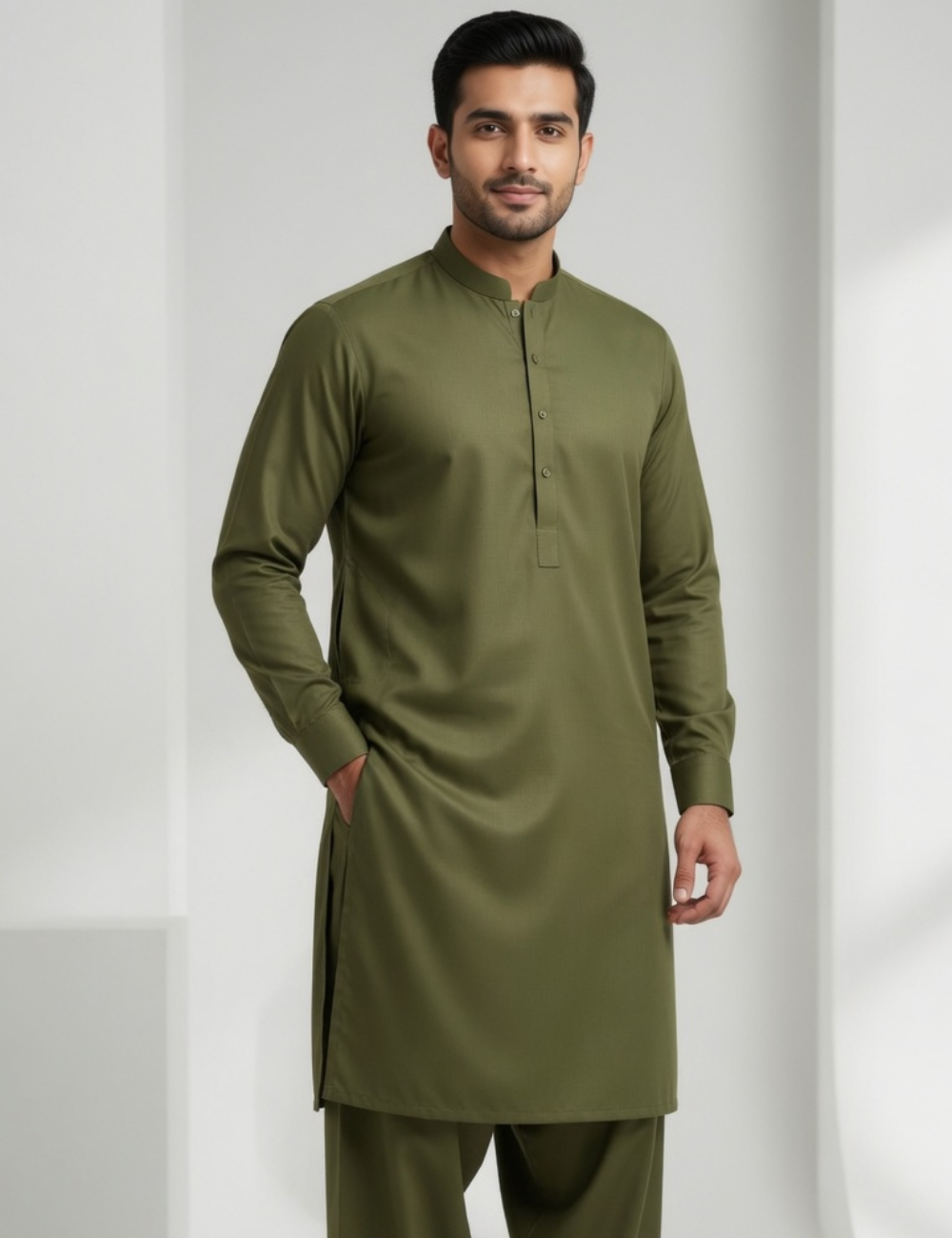 Premium Olive Green Suit